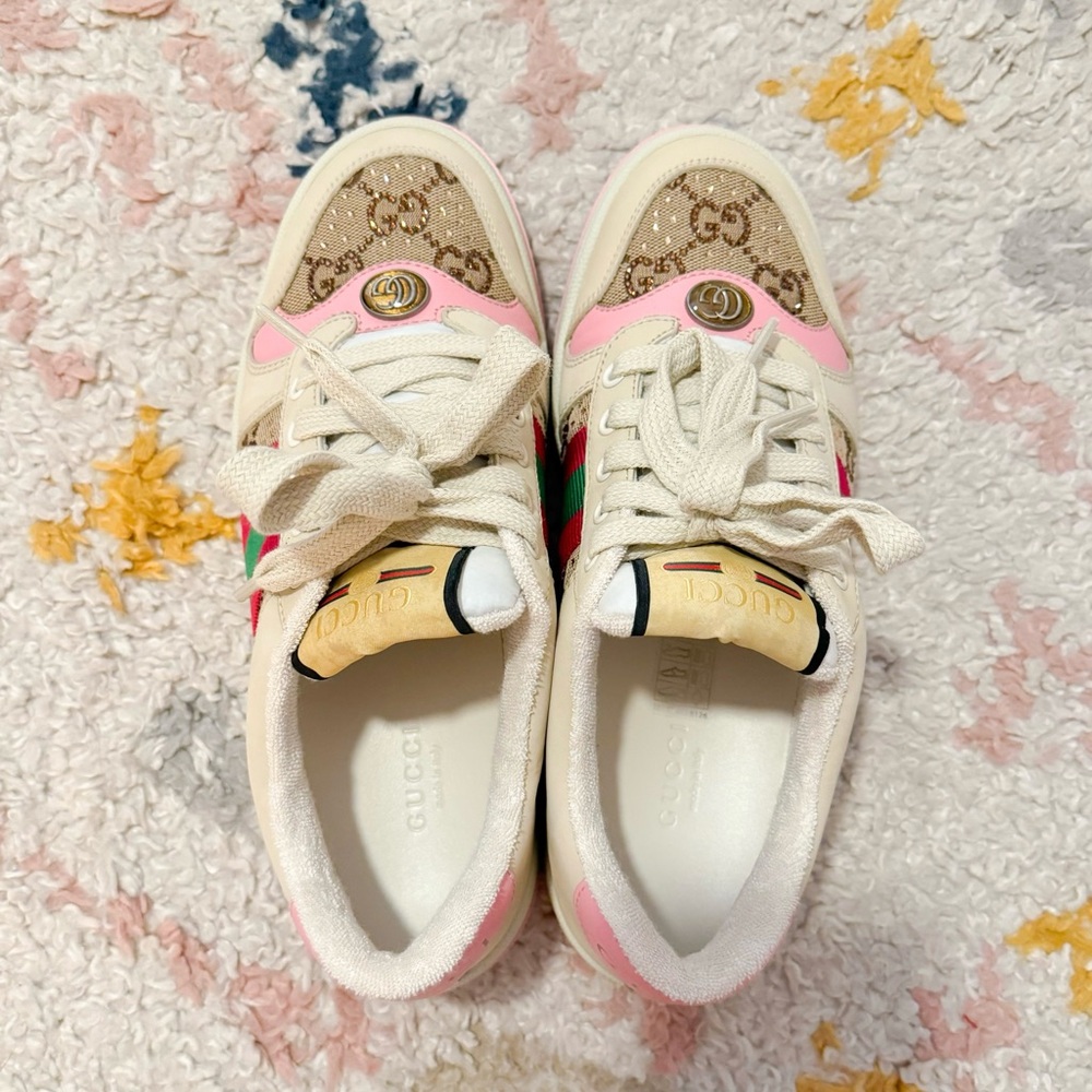 Women's GG Crystal Screener Sneaker Size 36 - Picture 8 of 10